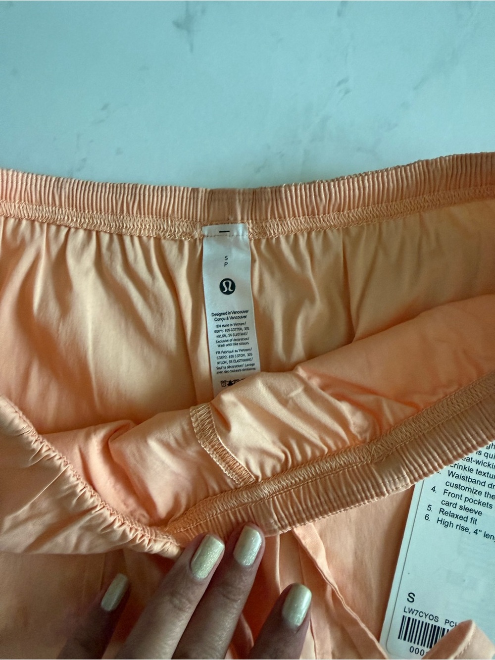 NWT Lululemon High Rise Cotton Blend Poplin Shorts - Picture 3 of 5